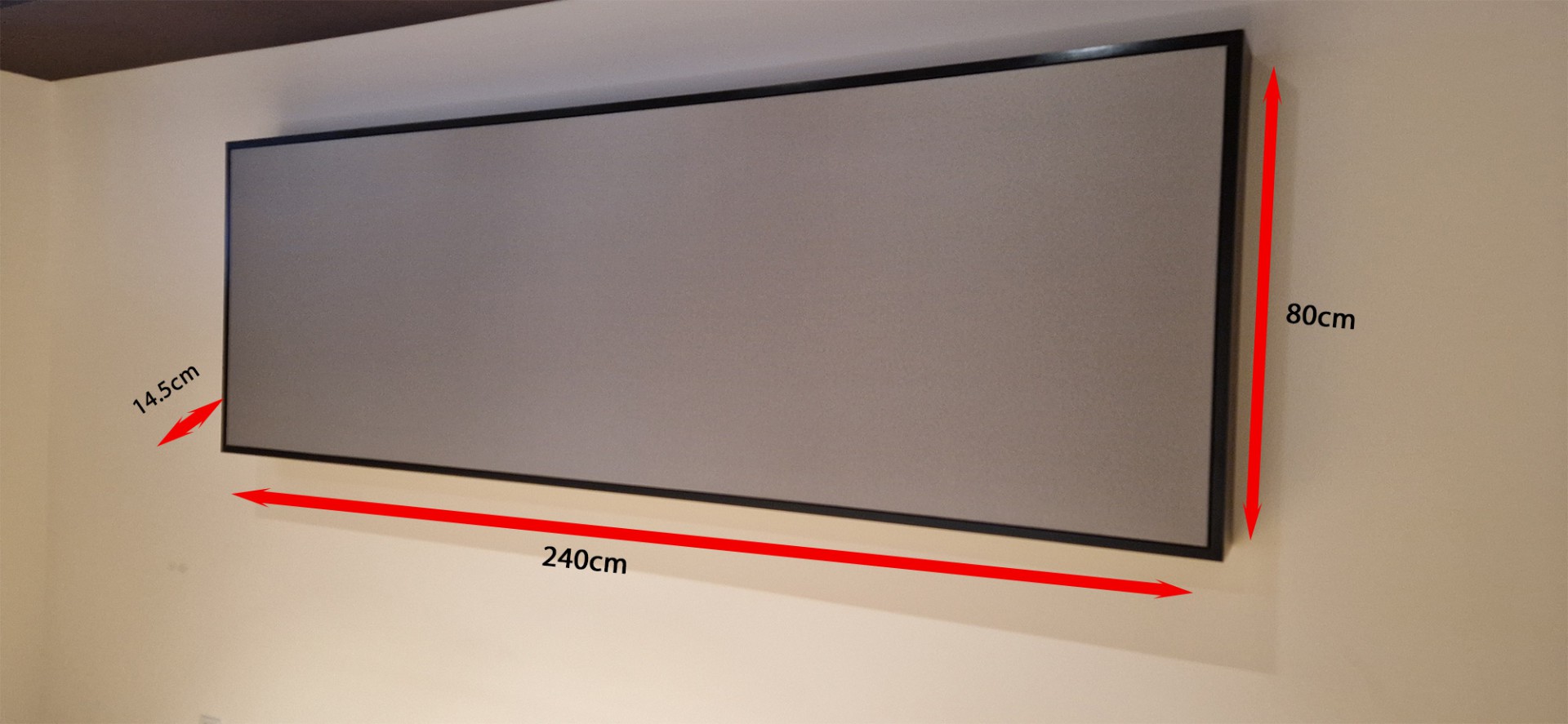 Westwood grey 2400x800mm acoustic panel  ...
