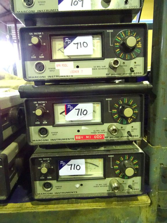 3x Marconi 6950 RF power meters