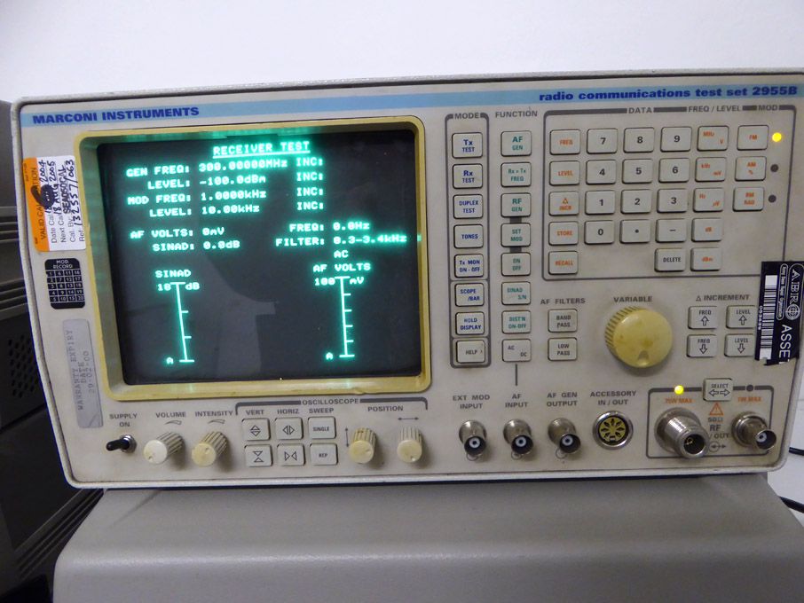 Marconi 2955B radio communications test set in cas...