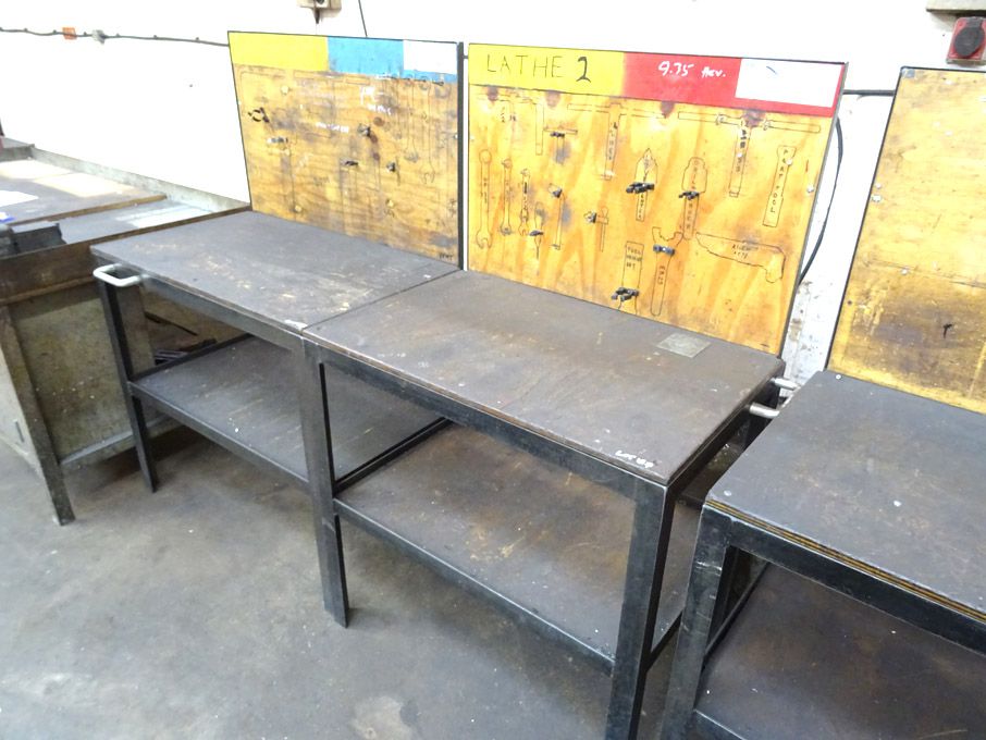 2x metal work tables, 1000x580mm - Lot located at:...