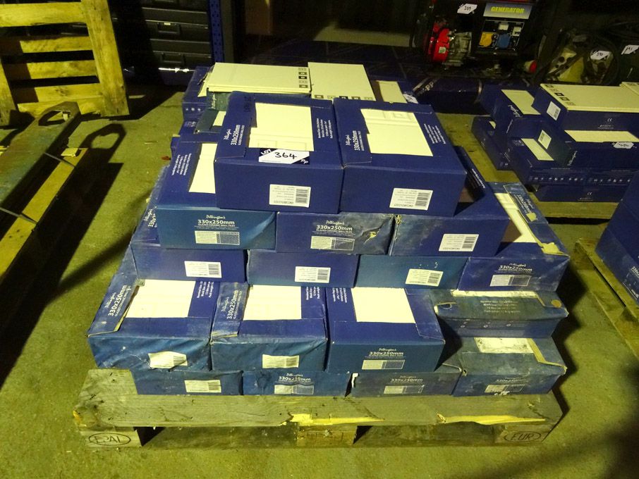 25x packs of 10 ceramic wall tiles, 330x250mm, Whi...