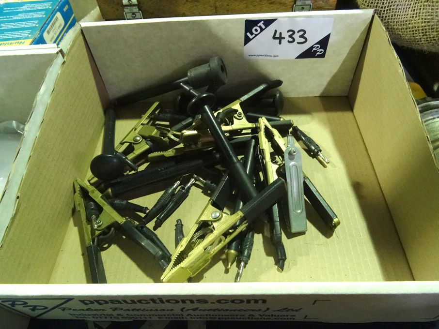 Qty various earth clamps & probes - Lot located at...