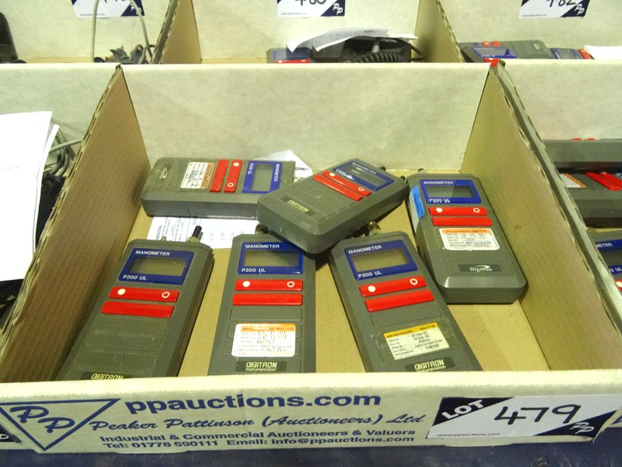 Qty various Digitron P200UL manometers, 10" water...