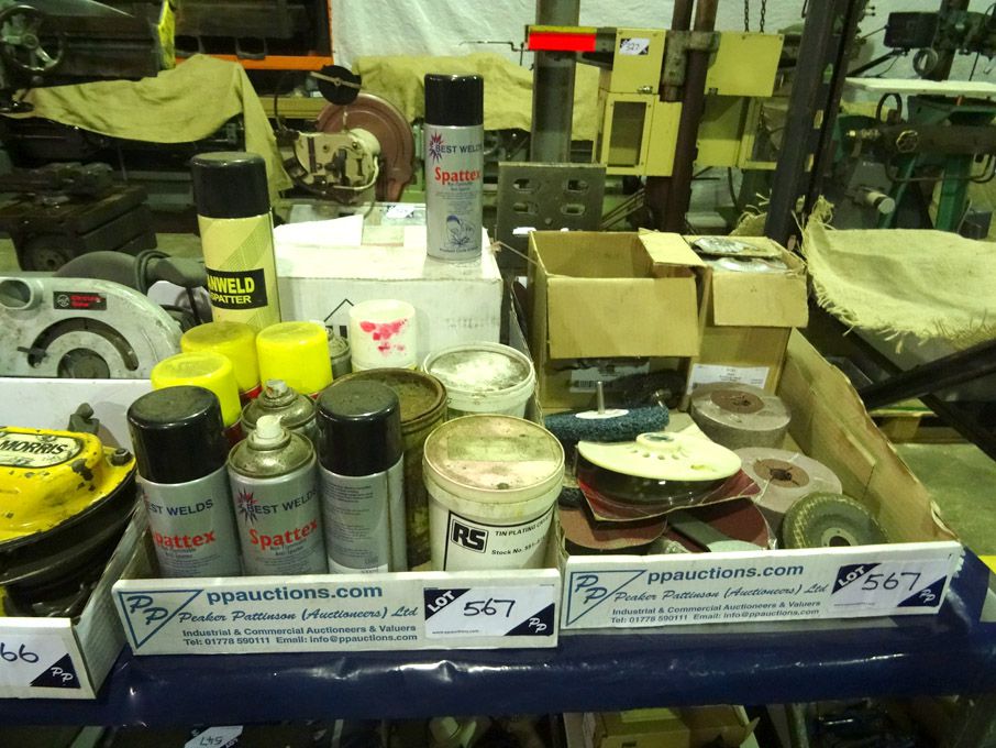 Qty various grinding, sanding, cutting discs etc -...