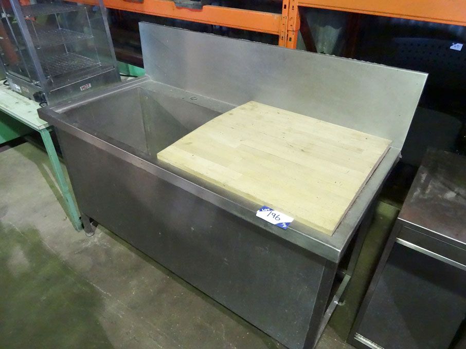 Stainless steel freestanding sink, 1350x500x500mm...