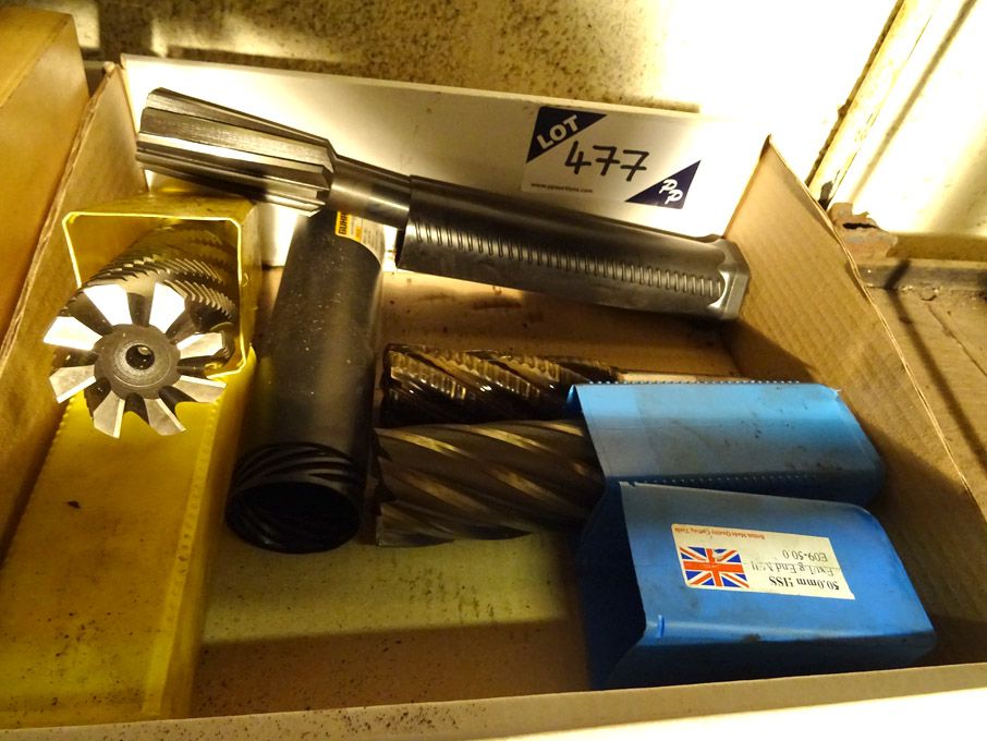 Qty HSS end mills to 50mm (mainly unused)