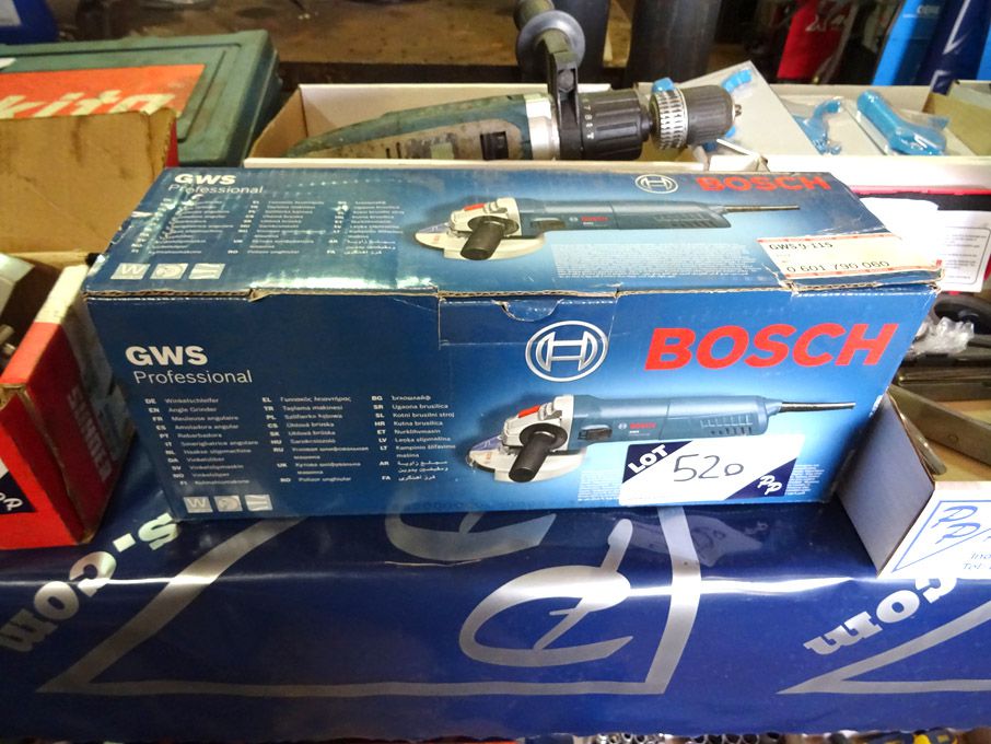 Bosch GWS 9-115 angle grinder, 110v (boxed & unuse...