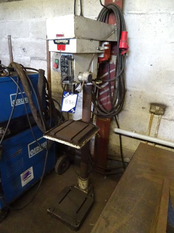 Meddings MF/4/3FS single spindle drill, 340x360mm...