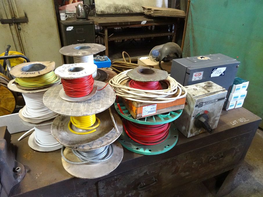 AMEND: Qty various electrical spares inc: cables,...