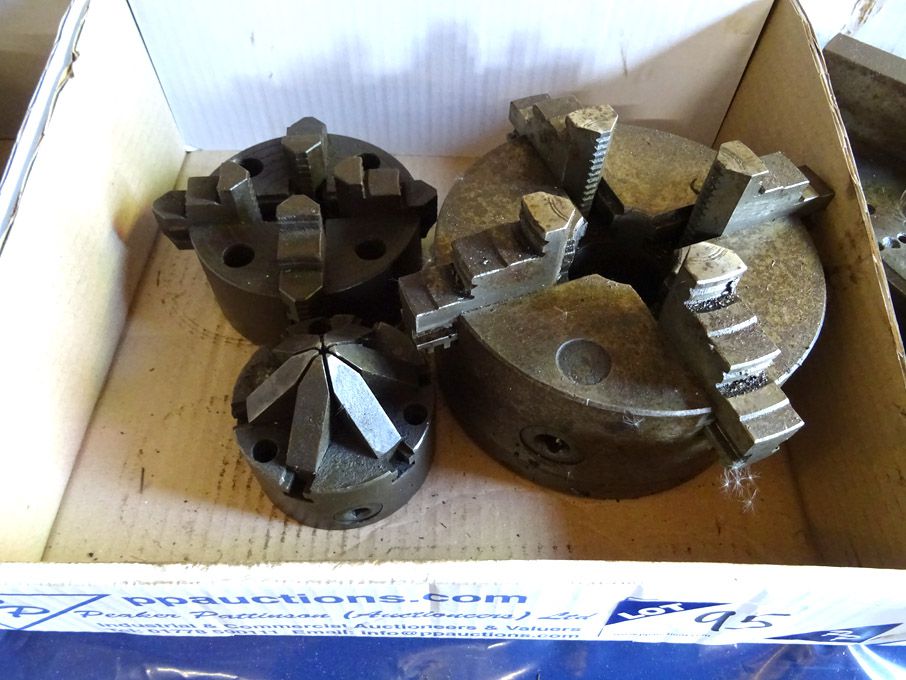 160mm dia 4 jaw chuck, 120mm dia 4 jaw chuck, 80mm...