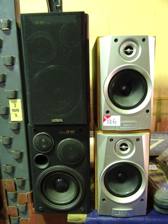 Aiwa SK-810 magnetic shield speakers, Sony SS-MD31...
