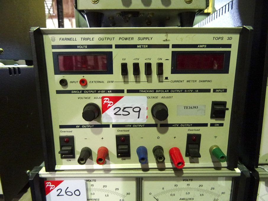 Farnell TOPS 3D triple output power supply - Lot L...
