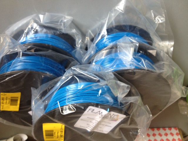 5 reels (100m per reel) Blue 3D-Printer filament,...