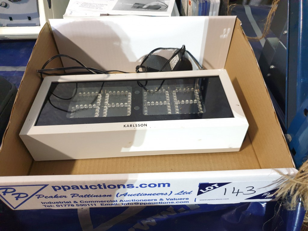 Karlsson digital clock, 240v - Lot located at: PP...