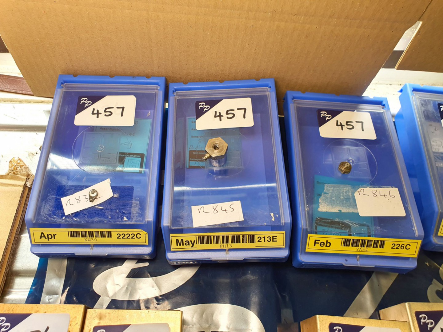 Endevco 2222C accelerometer (R832), 2x Endevco 226...