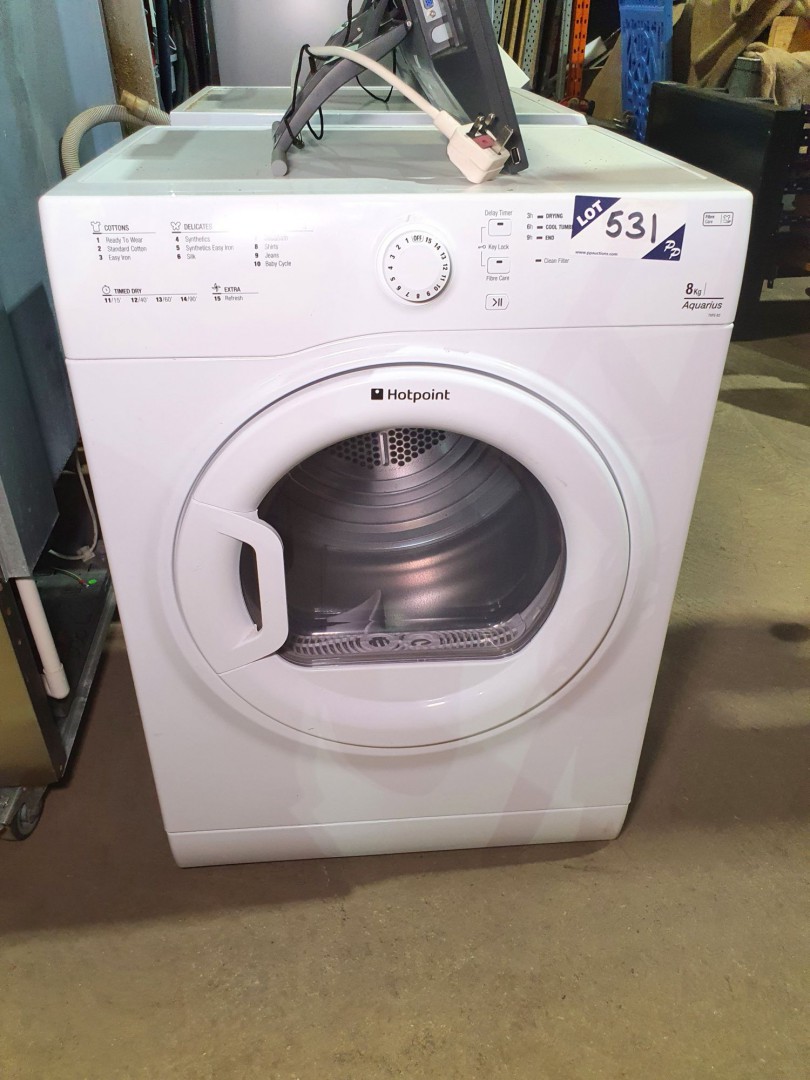 Hotpoint TVFS83 Aquarius dryer, 8kg
