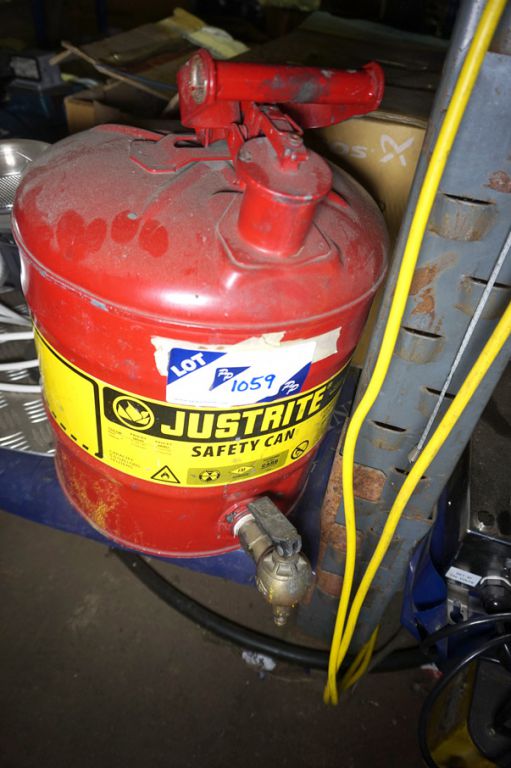 Justrite 19 litre / 5 gallon laboratory safety can...