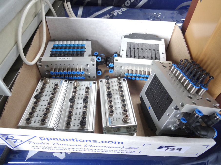 3x Festo CP-E16-M8 i/o units, 3x Festo CPV-10-V13-...