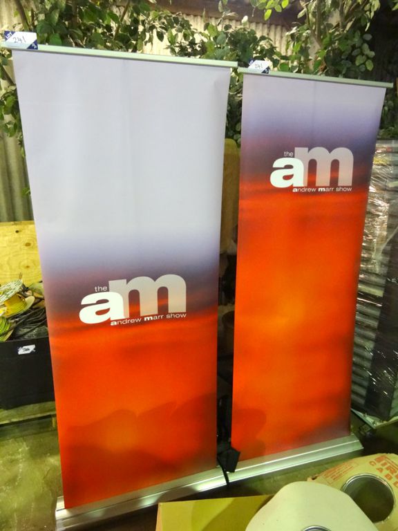 2x Andrew Marr Show pull up signs - lot located at...