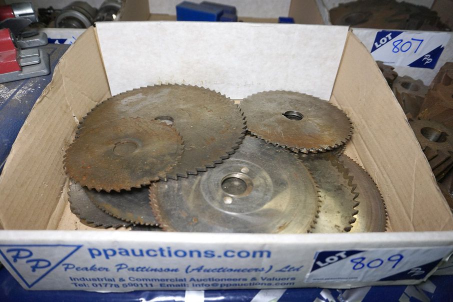 Qty various slitting cutters to 8" dia. approx. -...