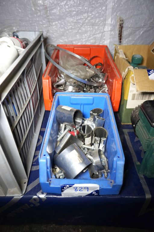 Qty various s/s collars, clamps etc - Lot Located...