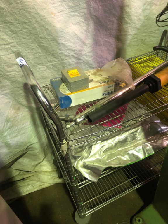 3 tier mobile trolley inc: 2x manual barrel pumps,...