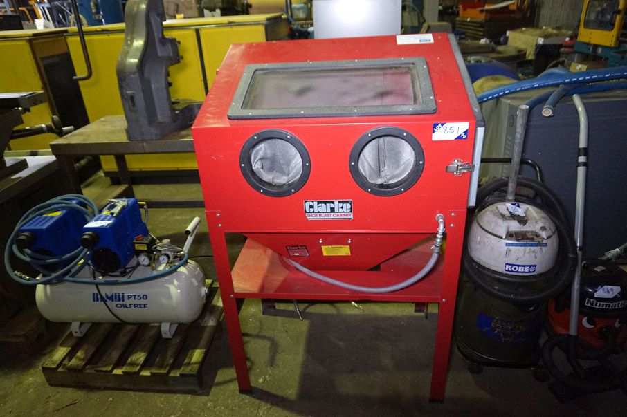 Clarke SB30 shot blast cabinet, 100PSi, twin glove...
