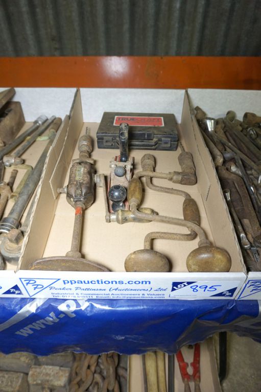 3x antique manual drills, Tru craft drill set - Lo...