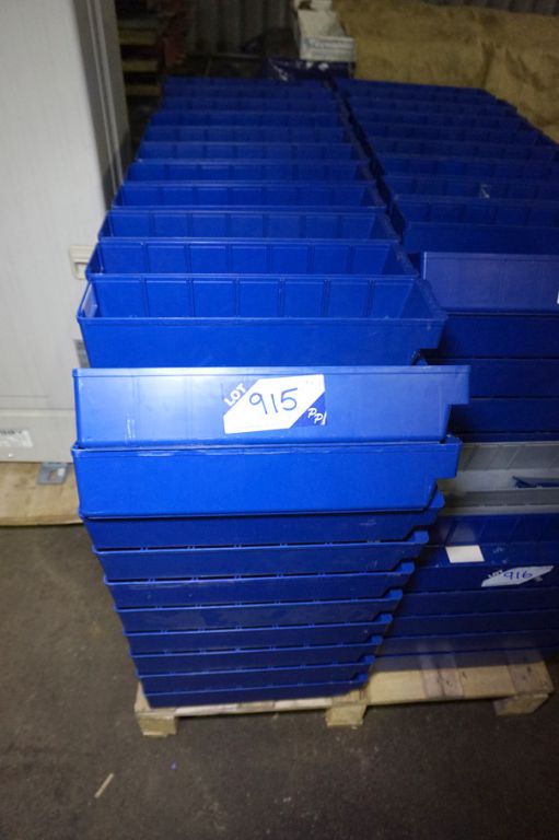 100x Perstop blue plastic stackable storage trays,...