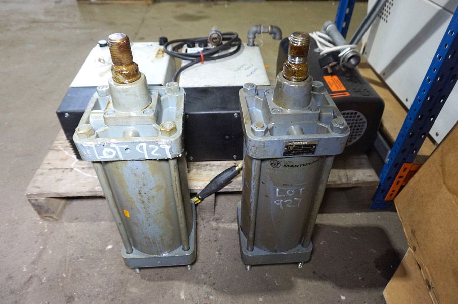 2x Martonair hydraulic ram cylinders - Lot Located...