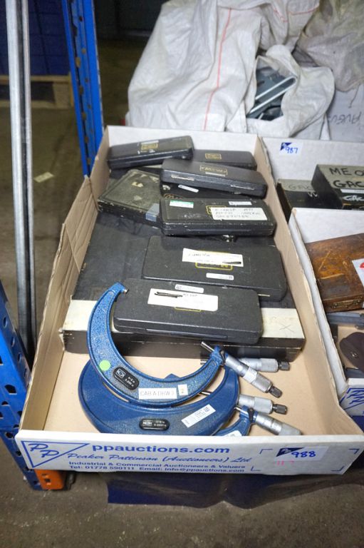 Qty various Moore & Wright imperial micrometers -...
