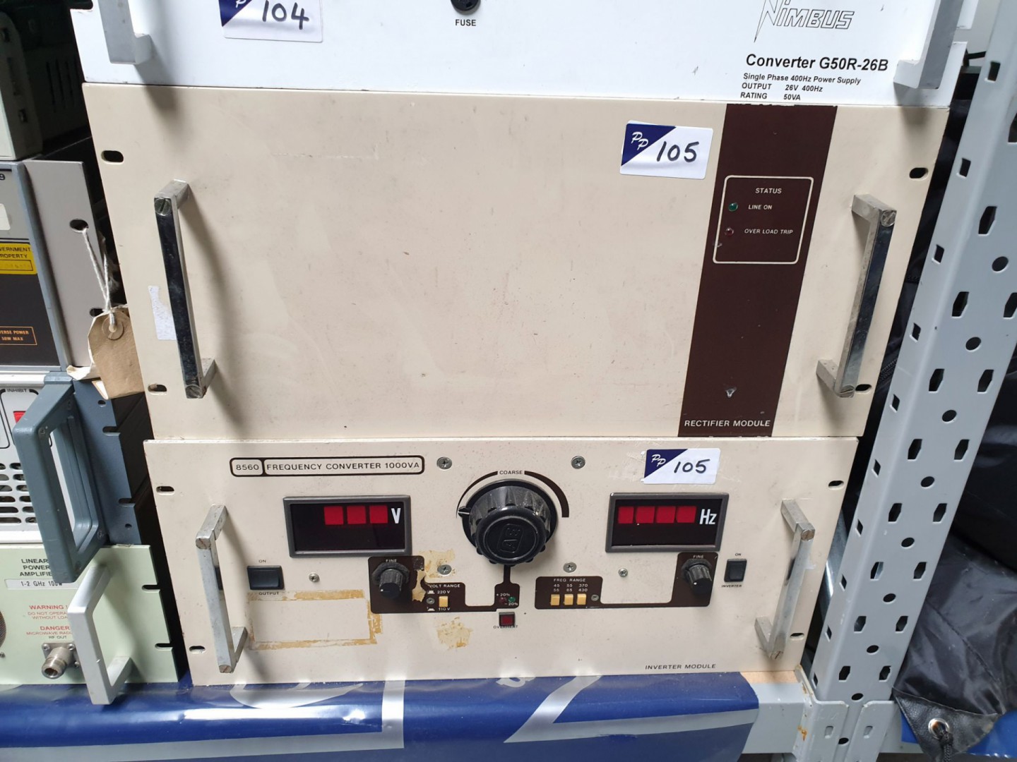 AE 8560AC frequency converter, 45-430Hz, rectifier...
