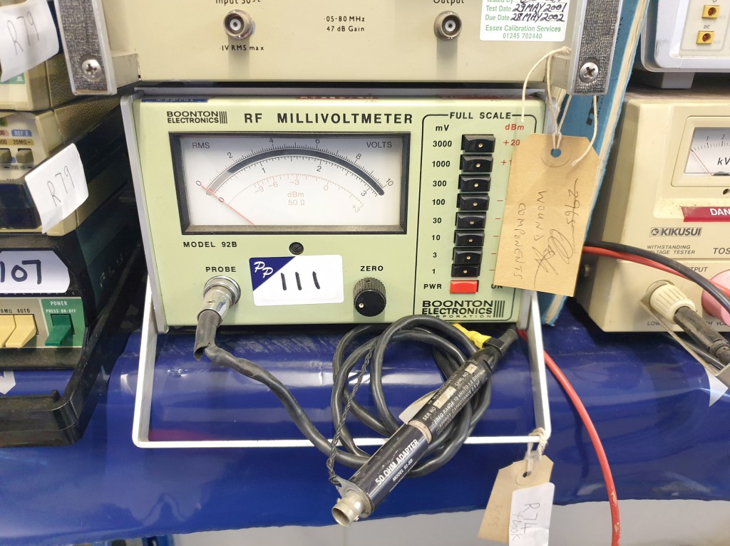 Boonton 92B RF millivoltmeter with RF probe
