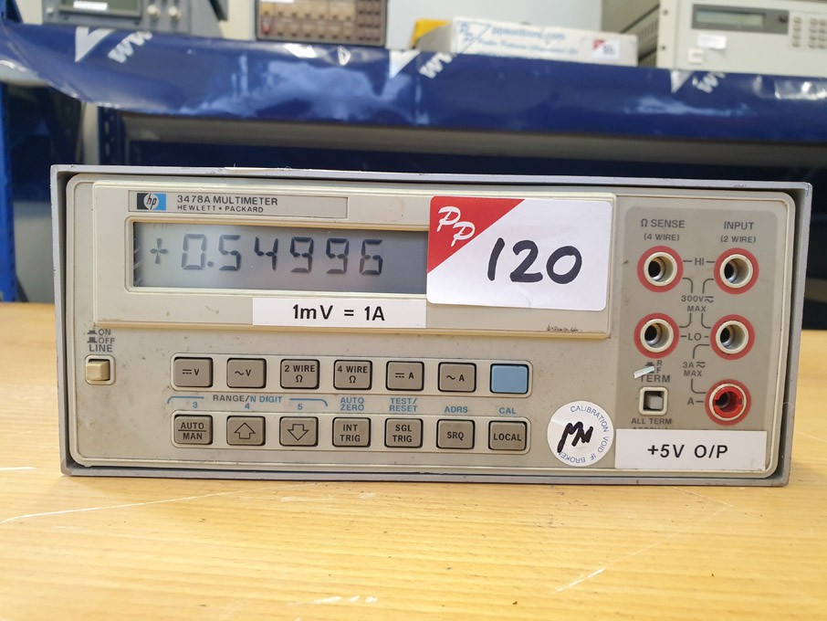 HP 3478A digital multimeter - lot located at: PP S...