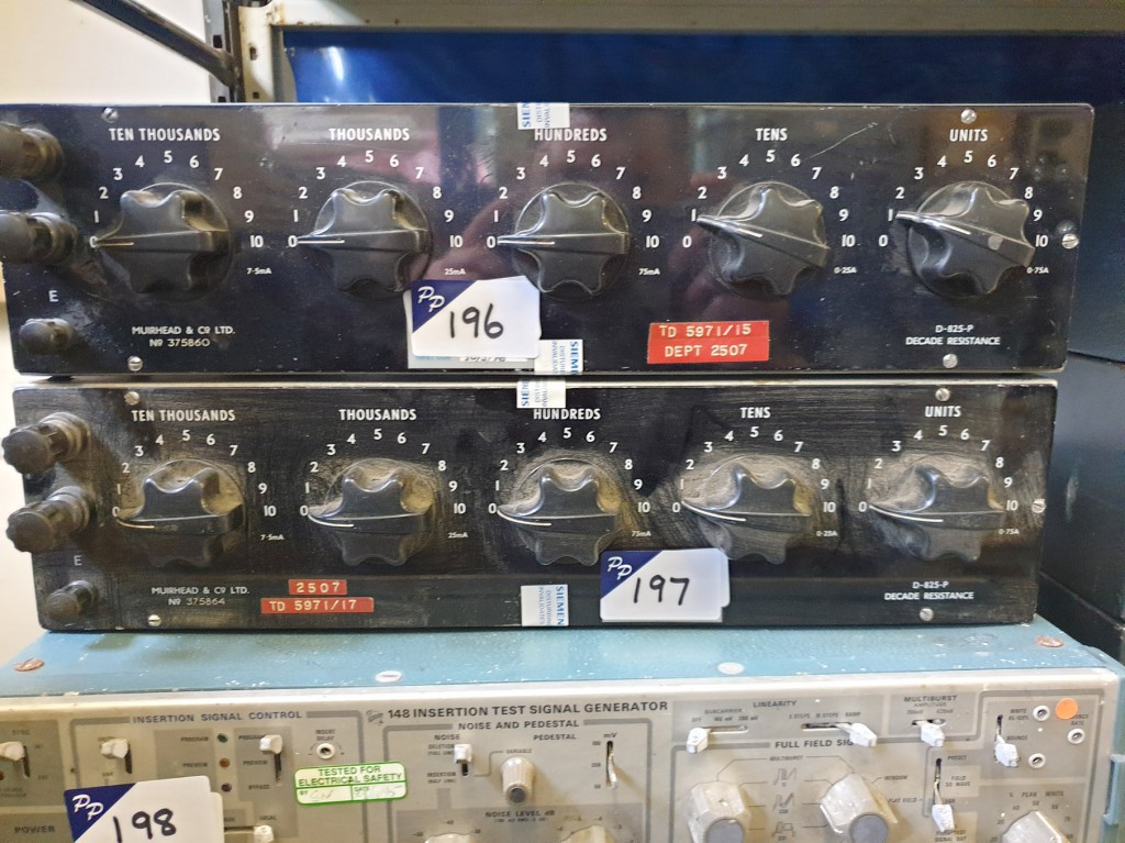 Muirhead D-825P resistance box, 5 decade
