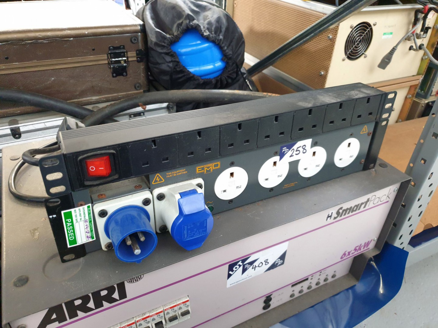 EMO 240v distribution panel & similar rack type pa...