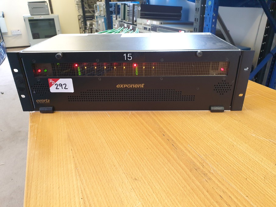 Evertz 500FR exponent audio distribution frame wit...