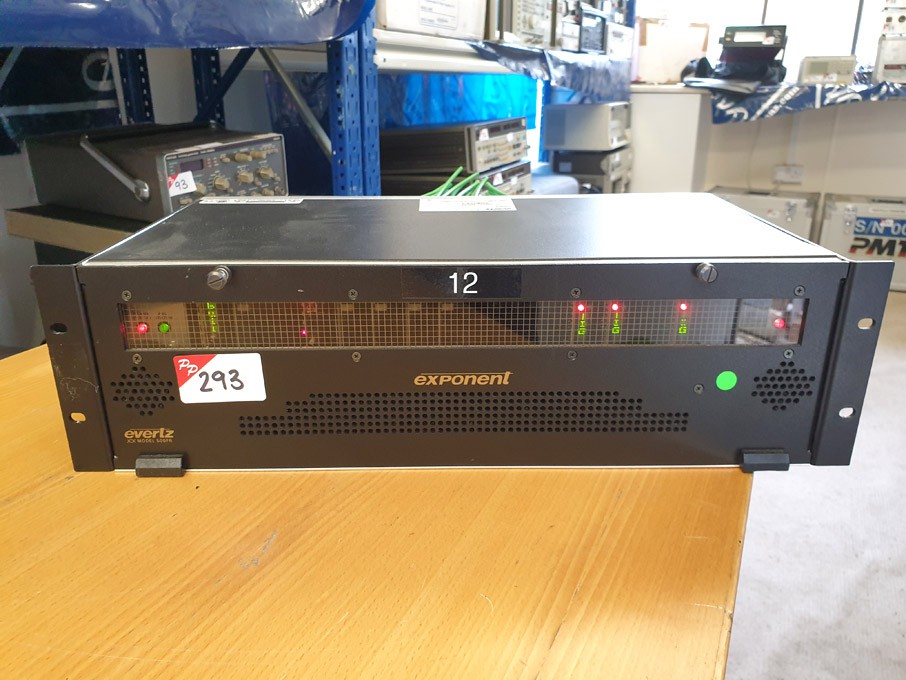 Evertz 500FR exponent audio distribution frame wit...