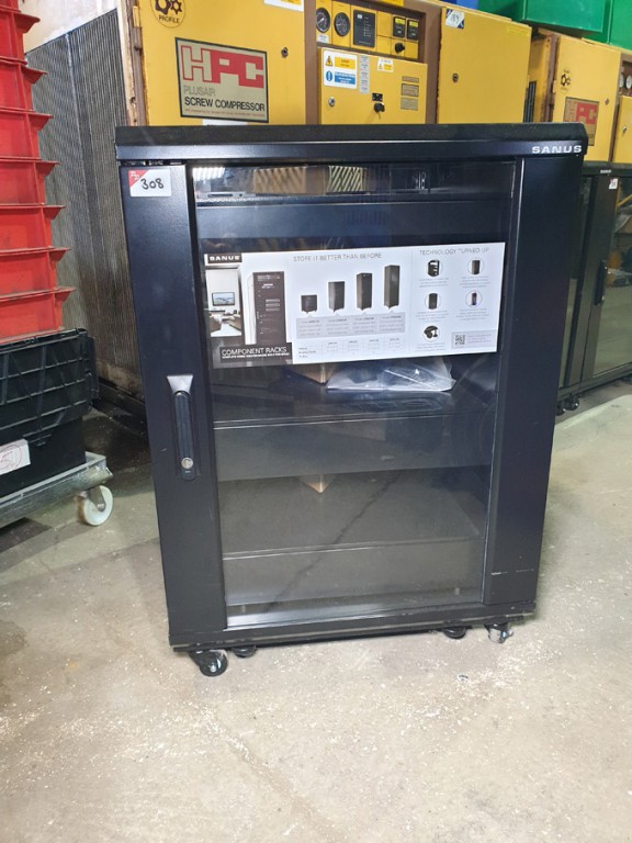 Sanus 15U mobile component rack (unused) - lot loc...