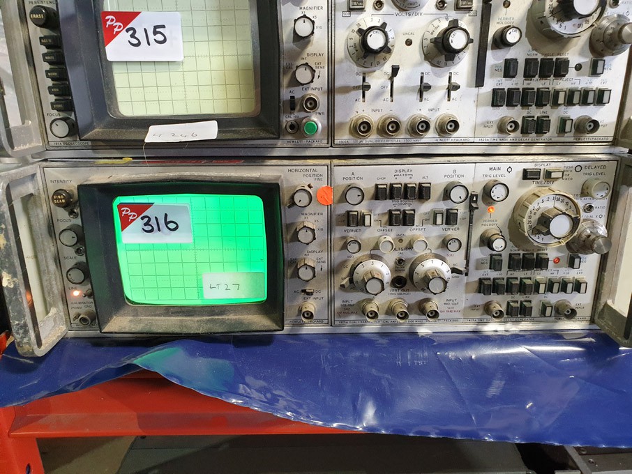 HP 180D oscilloscope, HP 1805A channel vertical am...