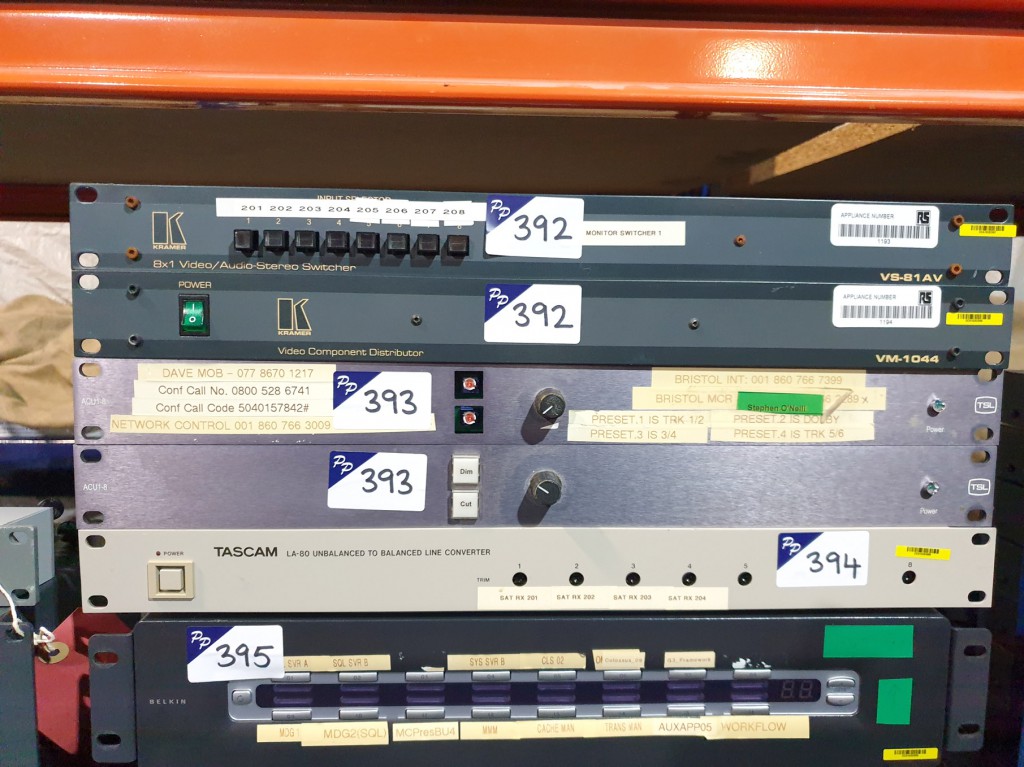 2x TSL ACU1-8 audio control units (1 missing butto...