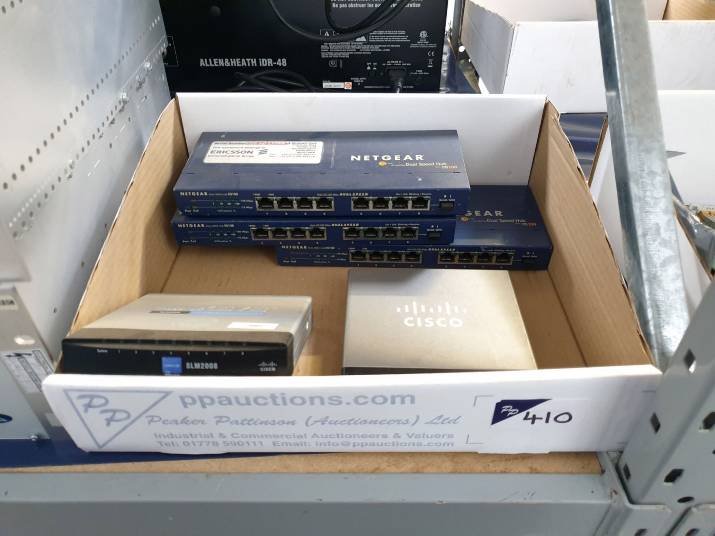 3x Netgear DS107 network switches, Linksys, Cisco...