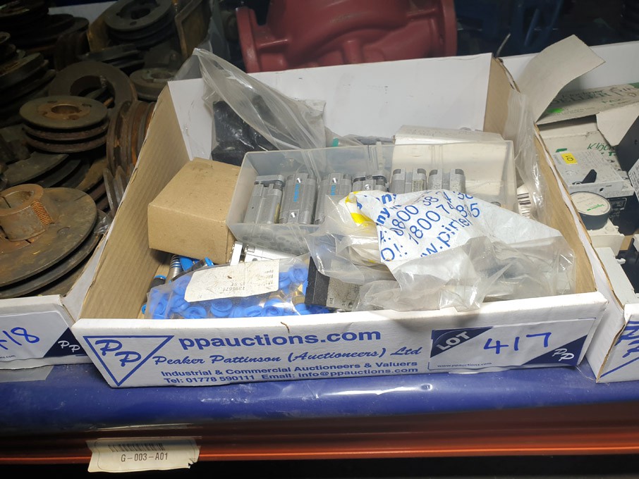 Qty various Festo ADVVL-16-15-PA pneumatic rams, c...