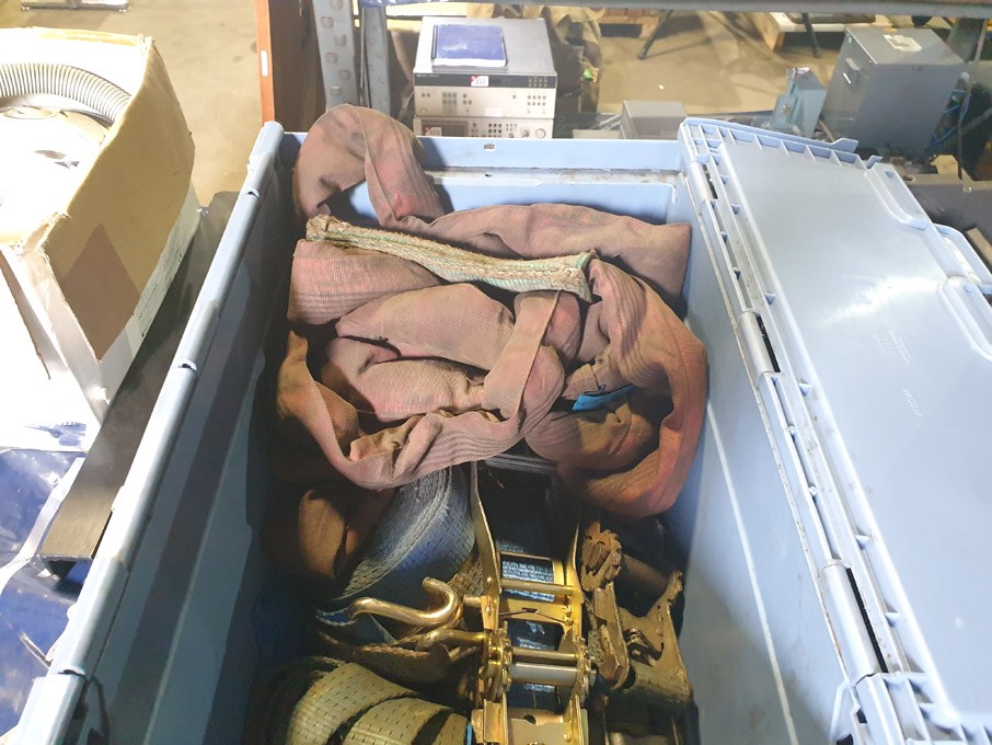 Qty various ratchet straps, lifting slings etc (pl...