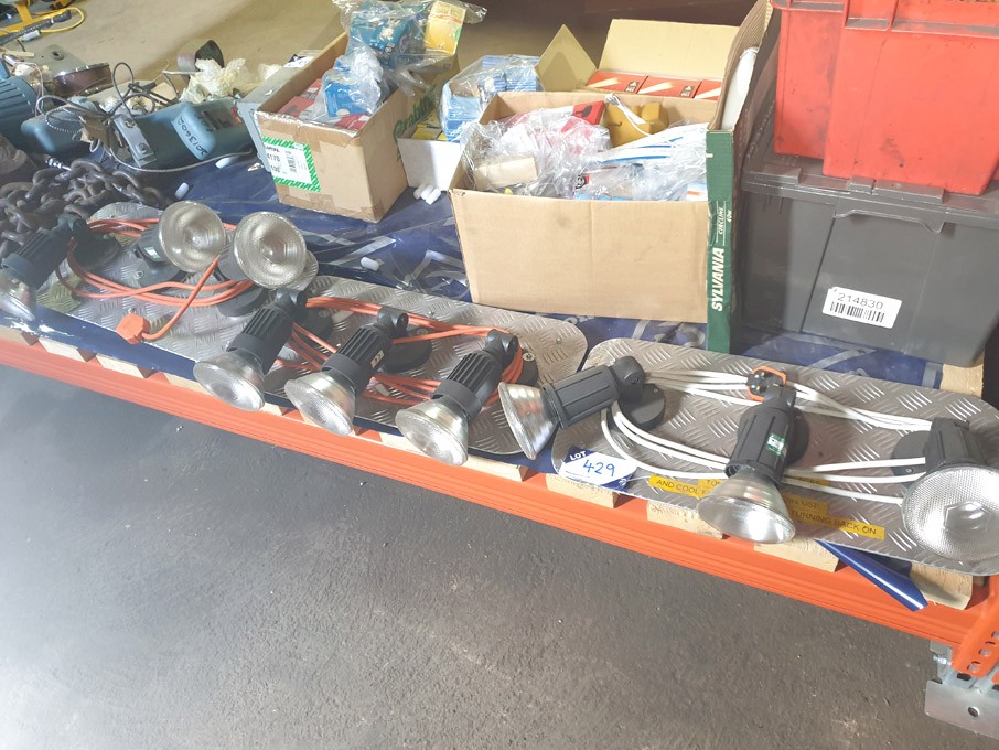 9x 240v electric spotlights on backing plates - lo...