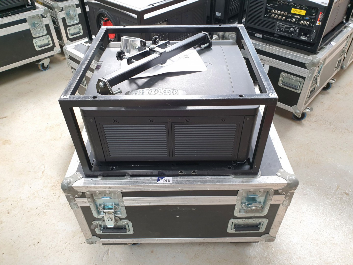 Christie HD10K-M projector with remote & hanging f...