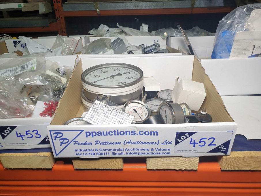Qty various gauges etc - lot located at: PP Salero...