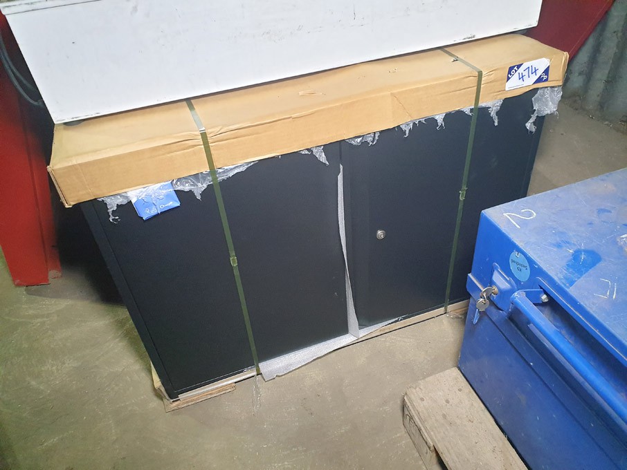 Bisley black 2 door storage cupboard, 1000x600mm (...