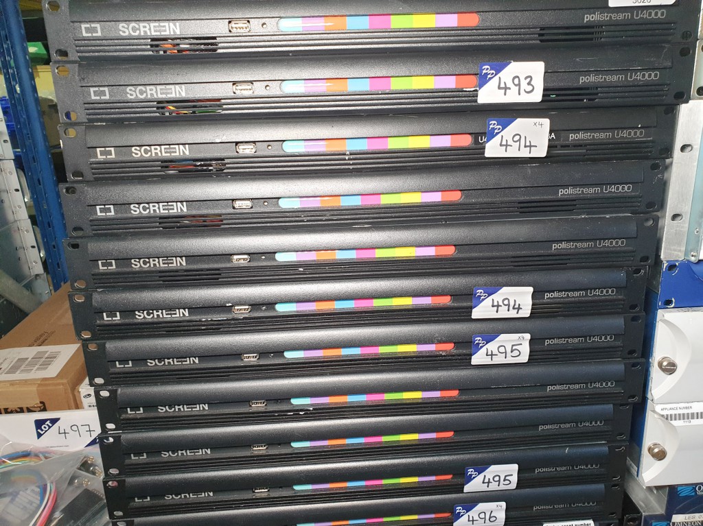 4x Screen Systems U4000 Polistream subtitling unit...