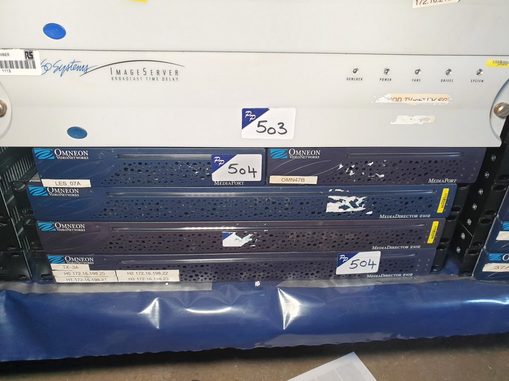 2x Omneon video networks media ports, 3x Omneon vi...